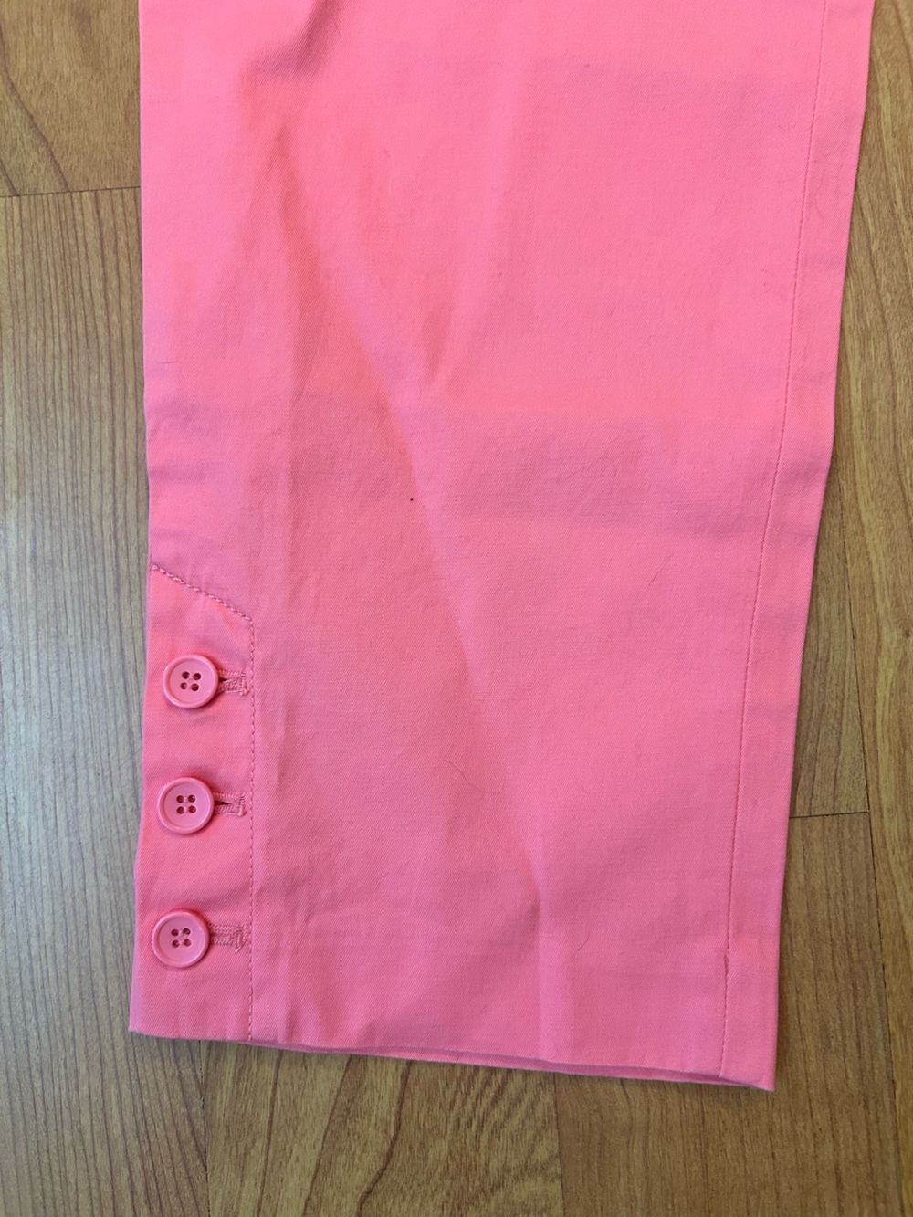 Talbots The Perfect Crop Pants Size 8 Coral Pink Pants Ankle Stretch Cotton - Picture 2 of 6